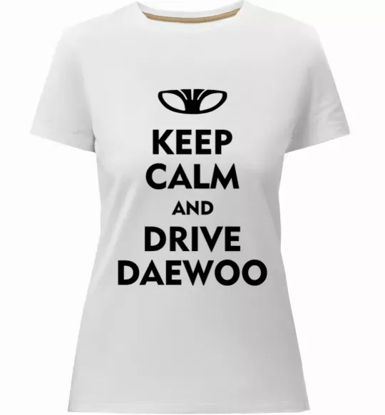 Женская премиум футболка Drive daewoo Белый фото
