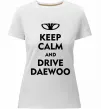 Женская премиум футболка Drive daewoo Белый фото