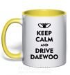 Чашка з кольоровою ручкою Drive daewoo Сонячно жовтий фото