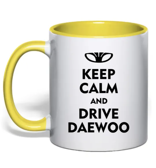 Чашка с цветной ручкой Drive daewoo Лимонный фото