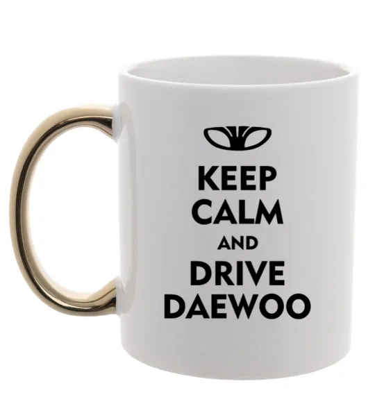 Чашка з кольоровою ручкою Drive daewoo Золото фото