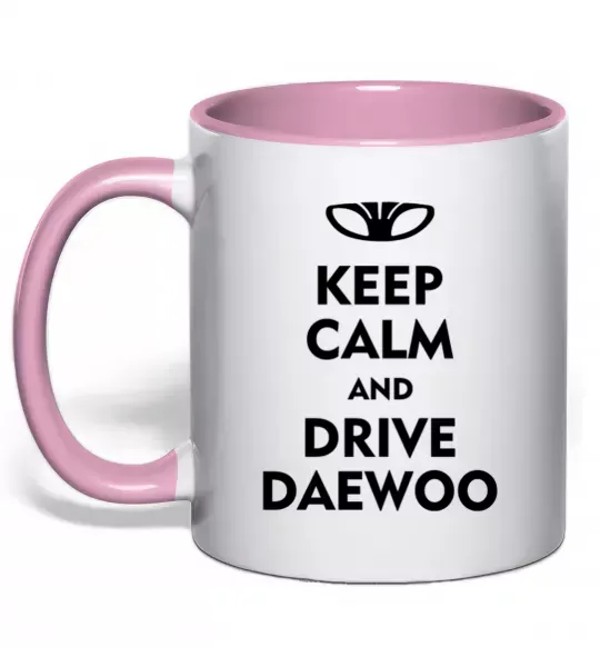Чашка з кольоровою ручкою Drive daewoo Ніжно рожевий фото
