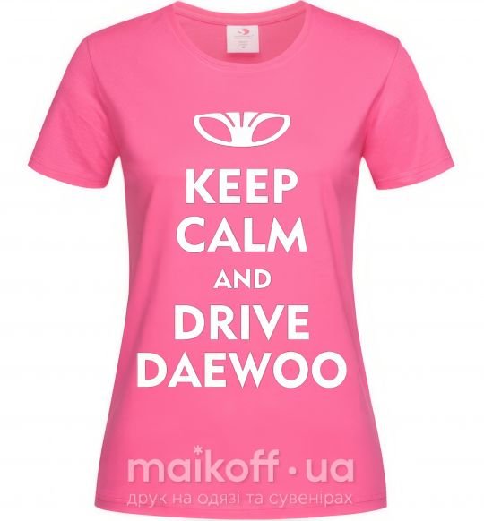 Жіноча футболка Drive daewoo Яскраво-рожевий фото