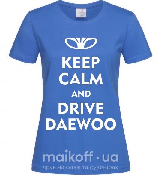 Жіноча футболка Drive daewoo Яскраво-синій фото