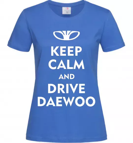 Женская футболка Drive daewoo Ярко-синий фото
