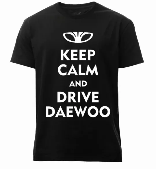 Мужская премиум футболка Drive daewoo Черный фото