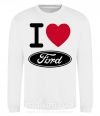 Світшот I Love Ford Білий фото