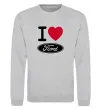 Свитшот I Love Ford Серый меланж фото