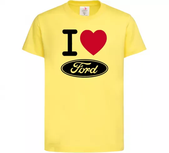 Детская футболка I Love Ford Лимонный фото