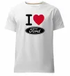 Чоловіча преміум футболка I Love Ford Білий фото