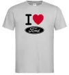 Мужская футболка I Love Ford Серый фото