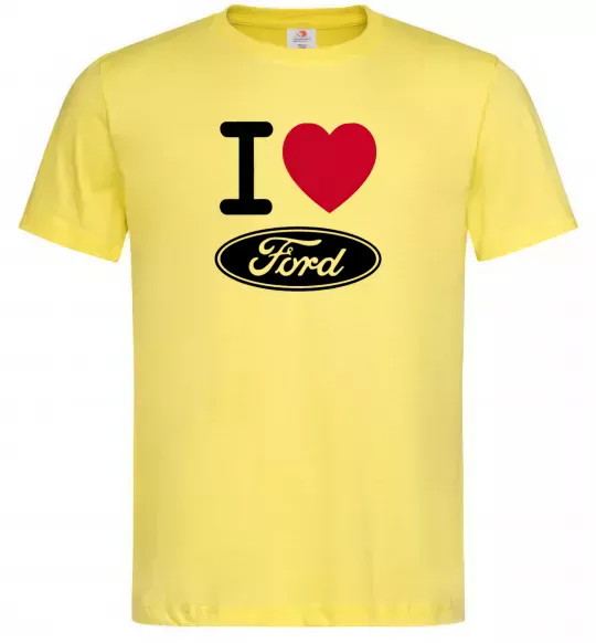 Мужская футболка I Love Ford Лимонный фото