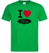 Мужская футболка I Love Ford Зеленый фото