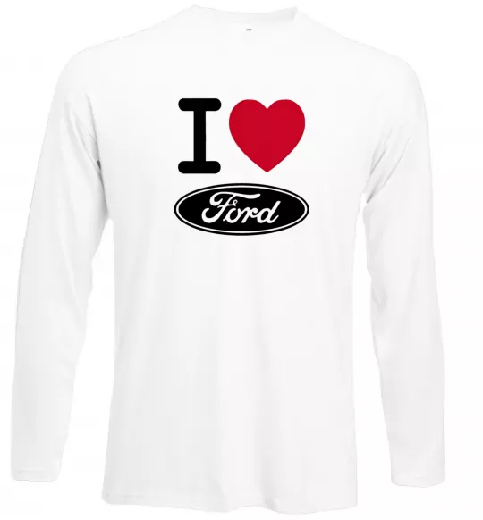 Лонгслів I Love Ford Білий фото