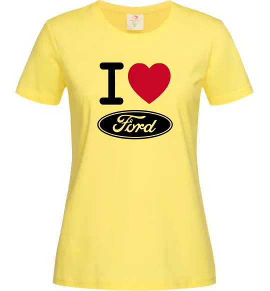 Женская футболка I Love Ford Лимонный фото