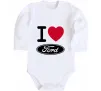 Дитячий бодік I Love Ford Білий фото