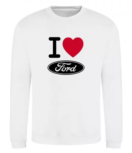 Свитшот I Love Ford Белый фото