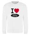 Свитшот I Love Ford Белый фото