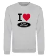 Свитшот I Love Ford Серый меланж фото