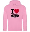 Мужская толстовка (худи) I Love Ford Розовый фото