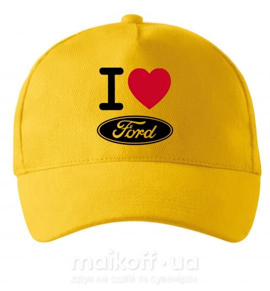 Кепка I Love Ford Сонячно жовтий фото