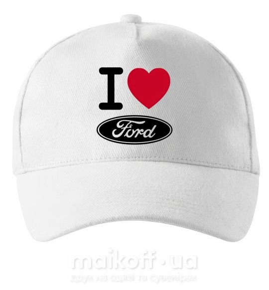 Кепка I Love Ford Білий фото