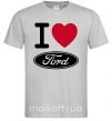 Мужская футболка I Love Ford Серый фото