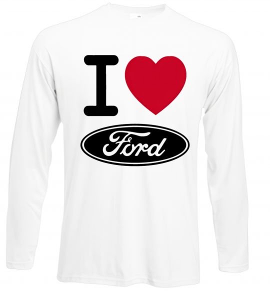 Реглан I Love Ford Білий фото