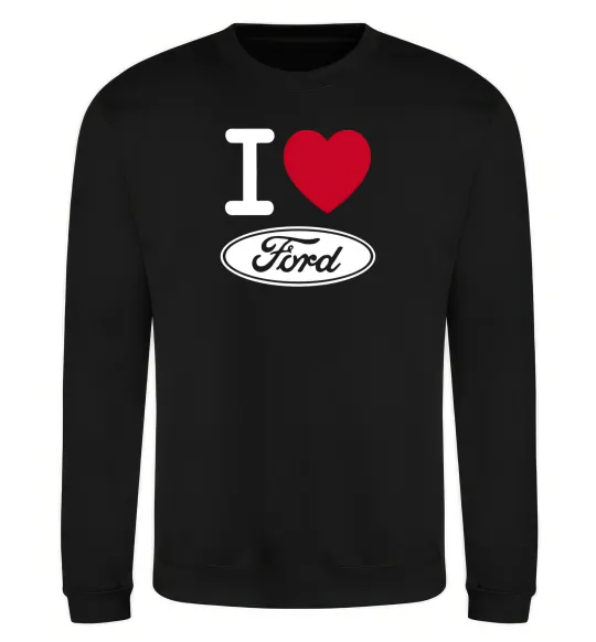 Свитшот I Love Ford Черный фото