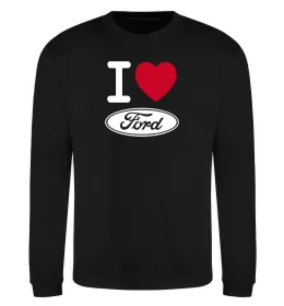 Свитшот I Love Ford Черный фото