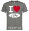 Чоловіча футболка I Love Ford Графіт фото