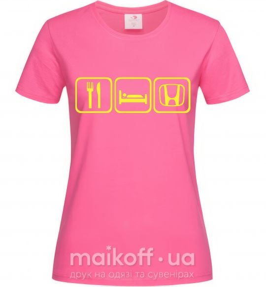 Женская футболка Знаки Ярко-розовый фото