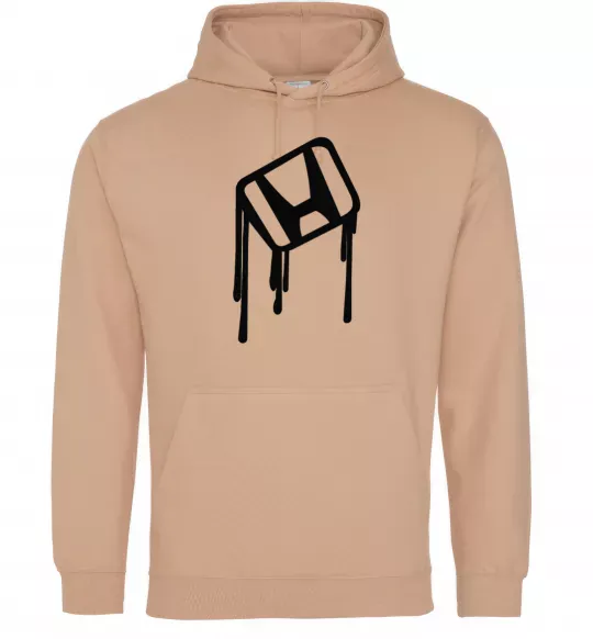 Мужская толстовка (худи) Хонда краплі Песочный фото