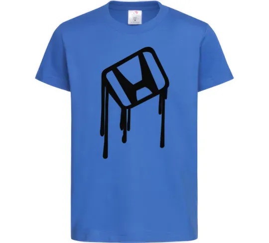 Детская футболка Хонда краплі Ярко-синий фото