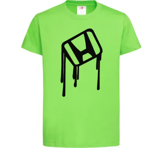 Детская футболка Хонда краплі Лаймовый фото