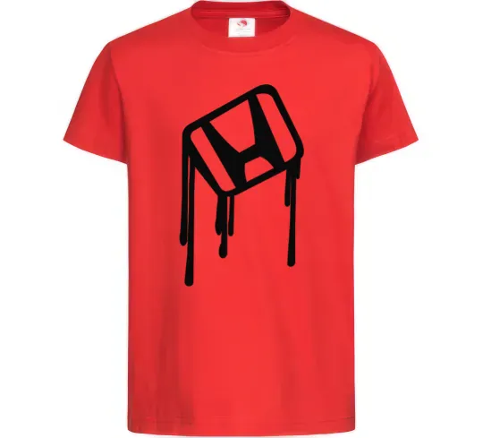 Детская футболка Хонда краплі Красный фото