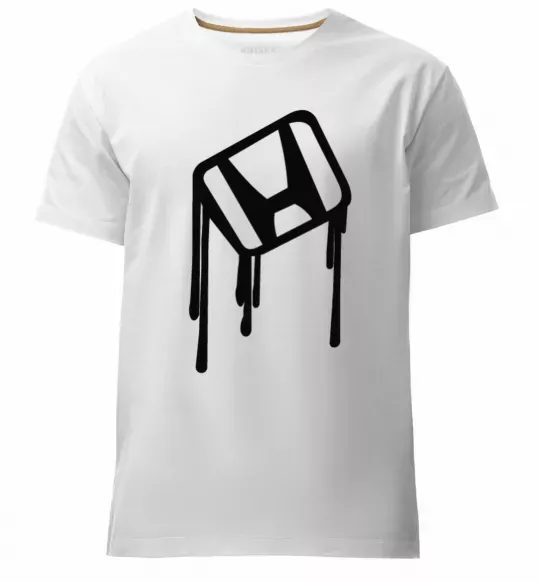 Чоловіча преміум футболка Хонда краплі Білий фото
