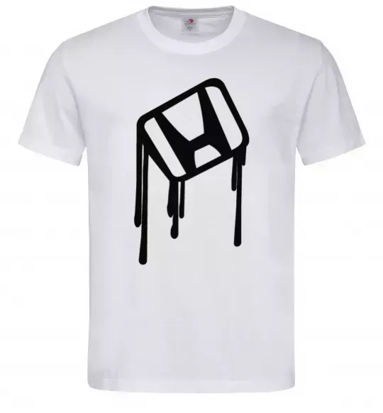 Мужская футболка Хонда краплі Белый фото