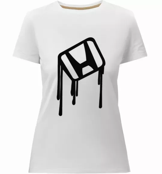 Жіноча преміум футболка Хонда краплі Білий фото