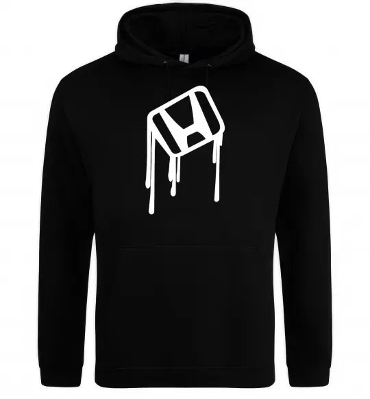Мужская толстовка (худи) Хонда краплі Черный фото
