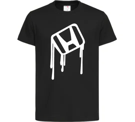 Детская футболка Хонда краплі Черный фото
