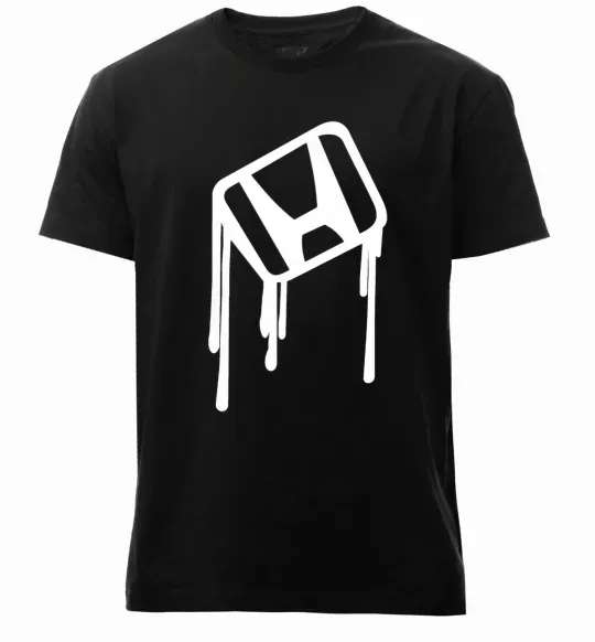 Чоловіча преміум футболка Хонда краплі Чорний фото