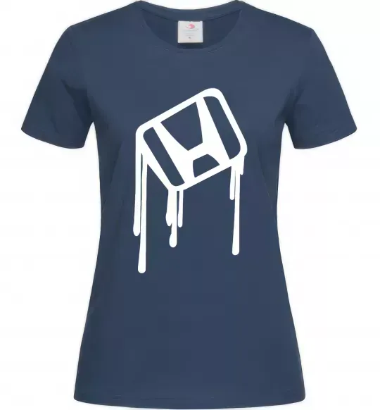 Жіноча футболка Хонда краплі Темно-синій фото