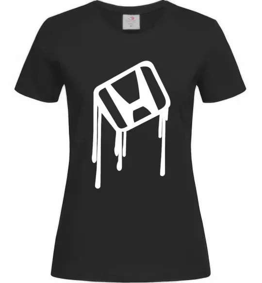 Жіноча футболка Хонда краплі Чорний фото