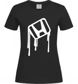 Женская футболка Хонда краплі Черный фото