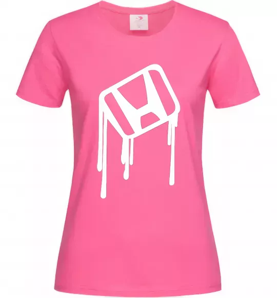 Жіноча футболка Хонда краплі Яскраво-рожевий фото