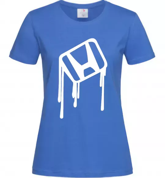 Жіноча футболка Хонда краплі Яскраво-синій фото