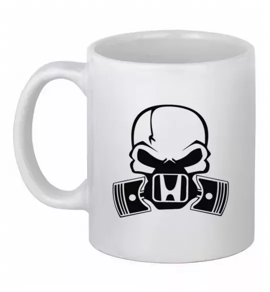 Чашка керамическая Череп Хонда Белый фото