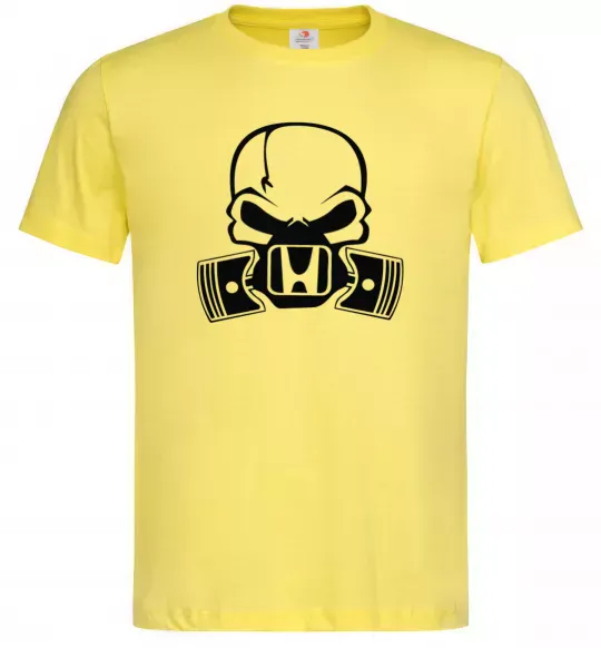 Чоловіча футболка Череп Хонда Лимонний фото