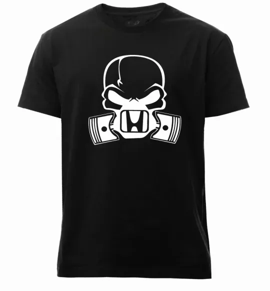 Чоловіча преміум футболка Череп Хонда Чорний фото